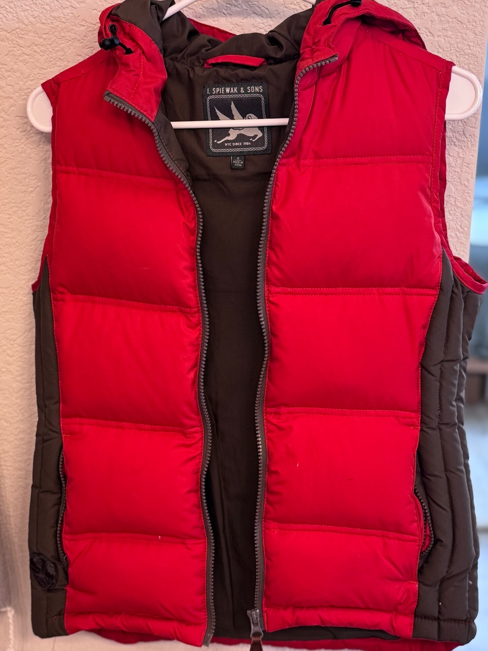 L. Spiewak & Sons Red Puffer Vest